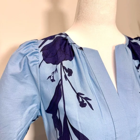 Anthropologie Somerset Blue Floral Tiered Maxi Dress NWT M Boho Viral Spring - Picture 8 of 10